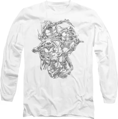 Immagine prodotto di Teenage Mutant Ninja Turtles - Maglietta "Shinobis" per uomo/donna unisex TV10647 (L) (Bianco)