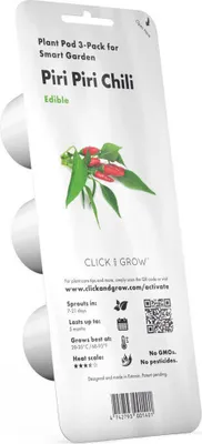 Produktbild von Click & Grow PIRI PIRI CHILI, Essbare Pflanze, Chili, Nachfüllen, Langsam wachsend (8-12 Wochen), 7 - 21 Tag(e), 5 Monat( e)