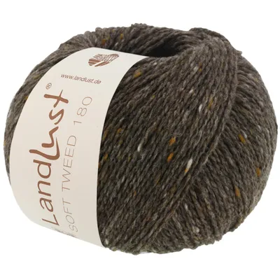 Produktbild von Lana Grossa Landlust Soft Tweed 180 klassisch verzwirntes Tweedgarn aus Schurwolle mit mehrfarbigen Noppen  Farbe 103 - Graubraun meliert