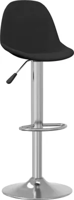 Image de vidaXL Tabouret de bar 2 pcs. noir tissu