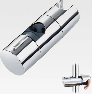 Produktbild von Duschkopfhalterung, verstellbar von 19-25 mm für Duschstange, drehbare Duschkopfhalterung ohne Bohren, handliche Duschkopfhalterung für Schiebe-Stangen, langlebig und mit rutschfester Oberfläche