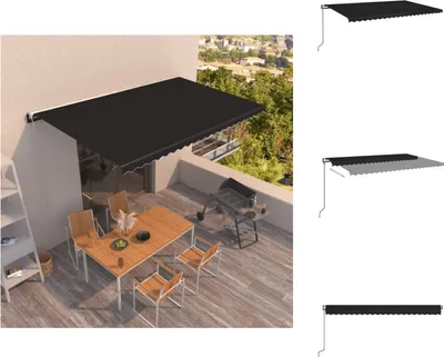 Produktbild von vidaXL Markise Automatisch Einziehbar 500x350 cm Anthrazit -  Markisen