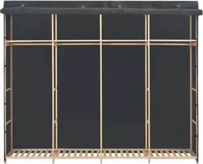 Produktbild von vidaXL Kleiderschrank Grau 200 x 40 x 170 cm Stoff