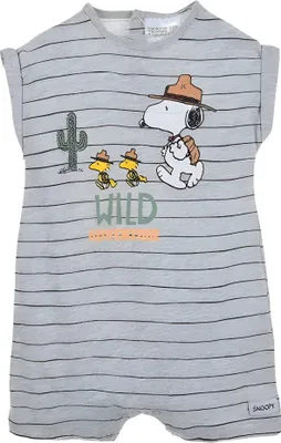 Produktbild von Snoopy Love Baby Kleinkind kurzarm Body Strampler – Grau / 68