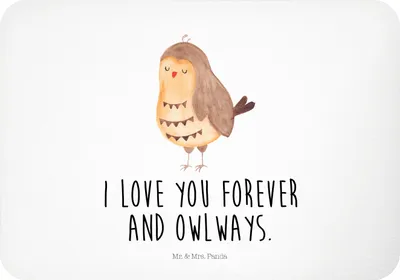 Produktbild von Mr. & Mrs. Panda magnet Eule Zufrieden - Weiß - Geschenk, tafelmagnet, Liebesspruch, whiteboardmagnet, Owl, Wortspiel, zettelhalter, Kühlschrankmagnet, Hochzeitstag