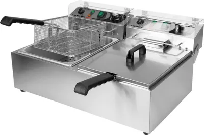 Produktbild von Gastro Fritteuse 2x6L 2x3000W 425x580x305mm