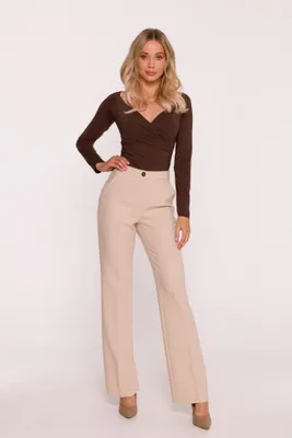 Produktbild von Stylove Elegante Hosen für Frauen Mosesek S418 beige XL