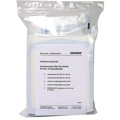 Produktbild von Austauschset Sterilprodukte KFZ-Verbandkasten DIN13164,2014 orange