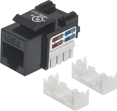 Produktbild von INTELLINET Cat6 Modularbuchse UTP Keystone Jack schwarz benoetigt LSA-Auflegewerkzeug