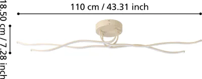 Obrázok produktu pre EGLO RONCADE 2 wall/, LED, 3000 K, 4700 lm, IP20, Svetlo hnedá