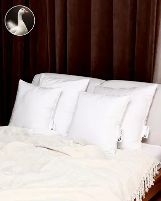 Produktbild von Premium Gänsedaunenkissen 50x80 cm, extra weich, für Menschen die gerne niedrig schlafen, feinste weiße Gänsedaune. Premium Fünf-Sterne-Hotelqualität