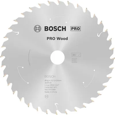 Produktbild von PRO Wood cordless Kreissägeblatt, 160 x 1,5 x 20 mm, T36