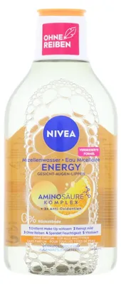 Produktbild von 2 x NIVEA Mizellenwasser Energy Gesicht Augen Lippen Ohne Parfüm Für alle Hauttypen je 400ml
