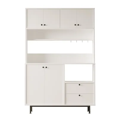 Produktbild von Skye Decor, RE5-W, Mehrzweckschrank, Weiß, 100 % MELAMINBESCHICHTETE SPANPLATTEN, 120 x 35,5 x 180 cm