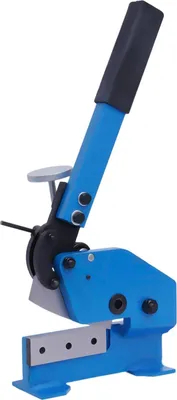 Produktbild von Hebel-Blechschere - Manuelle Blechschneidschere - Klingenlänge 12,5 cm - Für Blechstahl, Flachstahl und Rundstahl - Blau