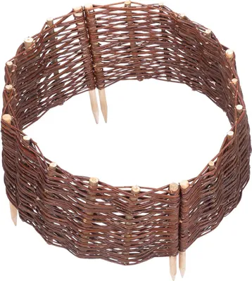 Produktbild von BOOGARDI Beetbegrenzung Weide · Höhe 30cm Ø 60cm Kreisförmig · Garten Steckzaun Beetumrandung Rasenkante Weidengeflecht 12 Größen