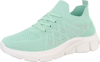 Produktbild von Ital-Design Damen Freizeitschuhe  Textiloptik Sneakers Low 86527344 Hellgrün Gr.  38