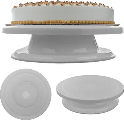 Produktbild von KADAX Drehbare Tortenplatte 27.5 cm, Tortenteller Drehbar aus Kunststoff