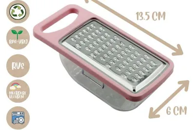 Produktbild von Käsereibe mit Auffangschale 13,5 x 6 cm BPA-frei