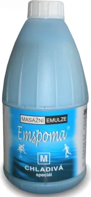 Produktbild von Emspoma kühlende blaue „M“ Massageemulsion 1000 ml