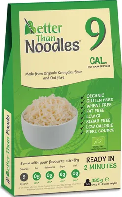 MAKARON (KONJAC) NOODLE BEZGLUTENOWY BIO 385 g (300 g) - BETTER THAN FOODS