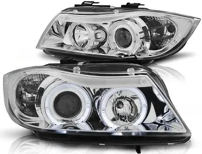 Produktbild von Scheinwerfer Angel Eyes passend für BMW 3er E90 E91 Bj. 05-08 Chrom