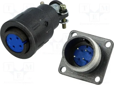 Productafbeelding van 1x Connector: rond, 4-polig, female, stekker DS1110-06, soldeercontacten DS1110-06-04LYP