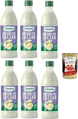 Produktbild von Develey Dressing Caesar, Sauce Salade Caesar dressing Flacon Chips Gewürz Flasche 6x 500g + Italian Gourmet polpa 400g