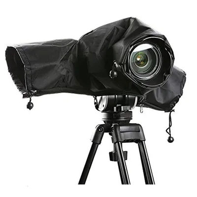 Produktbild von Regenschutzhülle für Kamera, wasserdicht, faltbar, mit transparentem Sichtfenster, für Digitale Spiegelreflexkameras, Nikon, Canon, Sony