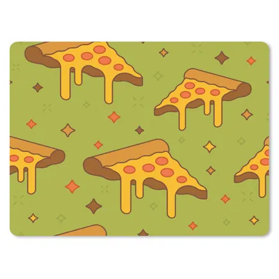 Produktbild von MuchoWow® Mauspad Mousepad Illustration von Pizzasalamistücken 40x30 cm - Mousepads - Maus Mat - Pad - Mausunterlage - Anti Rutsch