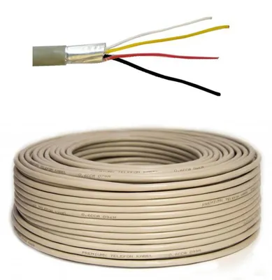 Produktbild von PremiumX 100m Telefonkabel 2x2x0,6mm J-Y(ST)Y Telefonleitung 4-Adern