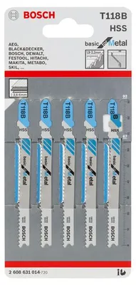 Produktbild von Stichsägeblatt T 118 B Basic for Metal, 5er-Pack