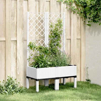 Produktbild von Möbel Pflanzkübel mit Rankgitter Weiß 80x40x142 cm PP - Beete 2024