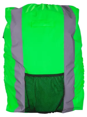 Produktbild von SafetyMaker reflektierende Rucksackhülle grün 30L, 44512