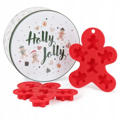 Produktbild von porcello Weihnachts-Set Kinder Silikonform Lebkuchen Metalldose