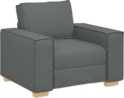 Obrázek produktu pro Rozkládací křeslo tmavě šedé 60 cm látkové