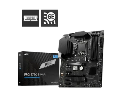 Zdjęcie produktu dla MSI PRO Z790-S WIFI, Intel, LGA 1700, Intel® Celeron®, Intel® Pentium® Gold, LGA 1700, DDR5-SDRAM, 192 GB