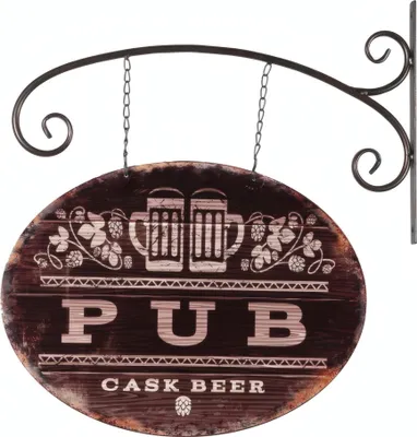 Produktbild von Blechschild Hängeschild Pub Bar Schild mit Haken Barschild Metall Wand