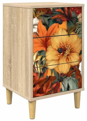 Immagine prodotto di Tavolino da notte GENNEP, finitura Sonoma, dimensioni 36 x 33 x 60 cm, materiale: legno composito