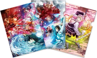 Produktbild von Demon Slayer: Kimetsu no Yaiba Klarsichthüllen 3er-Set 01