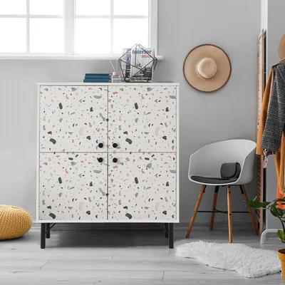 Obrázek produktu pro Skye Decor, Multilüx Terrazzo, víceúčelová skříňka, různobarevná, 100 % MELAMINEM POVLÁKNĚNÁ DESKA, 95 x 36 x 111 cm