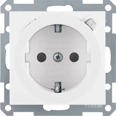 Obrázek produktu pro Berker 47088989, Typ F, Bílá, Termoplastik, IP20, 250 V, 16 A