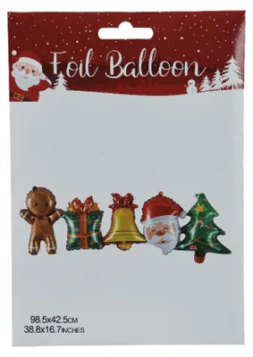 Produktbild von Luftballons - Weihnachtsfiguren - Festliche Dekoration 98,5x42,5 cm