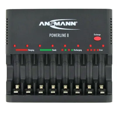 Zdjęcie produktu dla Ansmann Powerline 8 na 1-8 akumulatorów AA / AAA i gniazdo ładowania USB 1001-0006