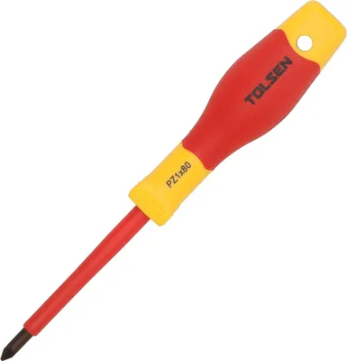 Produktbild von VDE-Line-isolierter Pozidriv-Kreuzschlitzschraubendreher PZ1 x 80 mm - Maxami