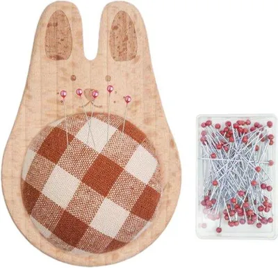 Produktbild von Famanu Nadelkissen Tierform - 100 Nadeln - Handarbeiten Organisieren