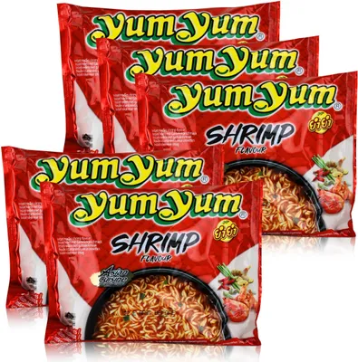 Produktbild von Yum Yum Instant Nudeln Garnelen 60g - SHRIMP - Fertiggericht (5er Pack)