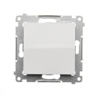 Obrázok produktu pre Kontakt-Simon DP1.01/11, Tlačidlový spínač, Plast, Biela, IP20, IP44, 250 V, 10 A