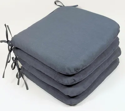Produktbild von Rattani Sitzkissen Stuhlkissen Billy 40 x 40 cm anthrazit, Set 4