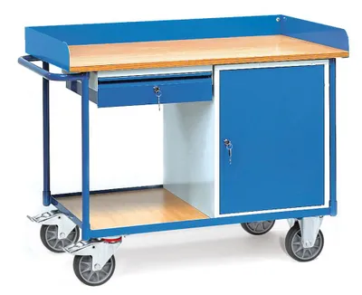 Immagine prodotto di fetra 2436 - Acciaio - Blu - 400 kg - 4 ruote - 16 cm - 65 cm